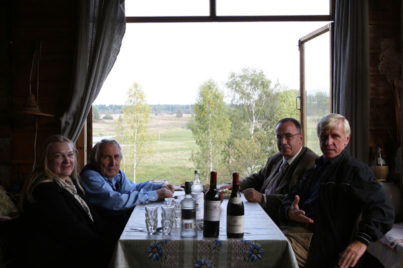 Podol  at the country house of Valentin Sidorov. This view from the window is often depicted by the artist